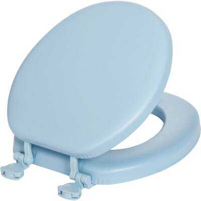 Mayfair by Bemis Round Closed Front Premium Soft Sky Blue Toilet Seat
