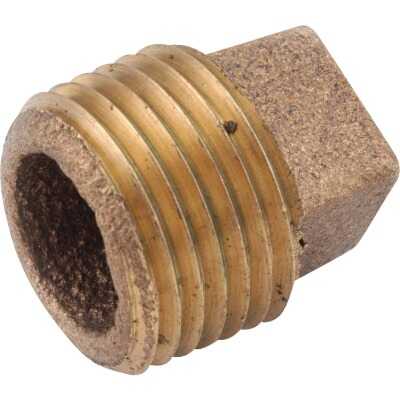Anderson Metals 1/2 In. Red Brass Threaded Cored Pipe Plug