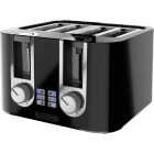 Black & Decker 4-Slice Black Toaster Image 1